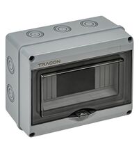 Tablou electric ABS, 8 module, aplicat, 1X8, aplicatii fotovoltaice, Tracon, IP65, EDFKIP65U81