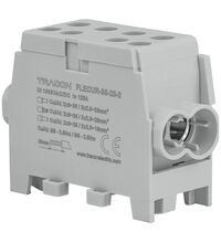 Clema de derivatie Tracon, 2P, 35mmp, gri, FLECUR-35-25-2