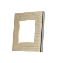 Rama decorativa aparataj unitar Luxion, universala, 1 post, auriu, aluminiu, LX-M2-1FG-FL