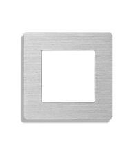 Rama decorativa aparataj unitar Luxion, universala, 1 post, alb, aluminiu, LX-M2-1FW-FL