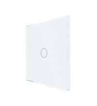 Panou intrerupator simplu TOUCH, sticla, alb, Luxion