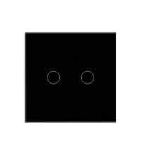 Panou intrerupator dublu TOUCH, sticla, negru, Luxion