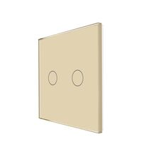 Panou intrerupator dublu TOUCH, sticla, auriu, Luxion