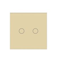 Panou intrerupator dublu TOUCH, sticla, auriu, Luxion