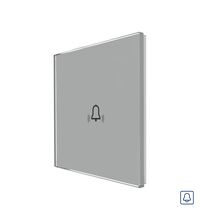 Panou intrerupator cu revenire TOUCH, sticla, gri, Luxion