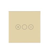 Panou intrerupator cu variator TOUCH, sticla, auriu, Luxion