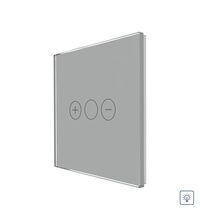 Panou intrerupator cu variator TOUCH, sticla, gri, Luxion