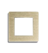Rama decorativa aparataj unitar Luxion, universala, 1 post, auriu, aluminiu, LX-M2-1FG-FL