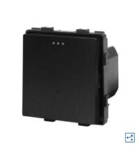 Modul intrerupator cap cruce, negru, Luxion