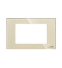 Rama decorativa aparataj modular Luxion, cu rama de fixare, 3M, auriu, sticla, Luxion, LXI-GF003G