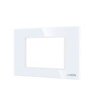 Rama decorativa aparataj modular Luxion, cu rama de fixare, 3M, alb, sticla, Luxion, LXI-GF003W