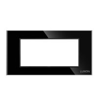 Rama decorativa aparataj modular Luxion, cu rama de fixare, 4M, negru, sticla, Luxion, LXI-GF004B