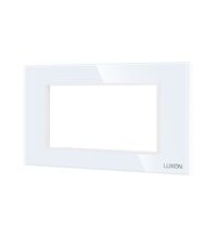 Rama decorativa aparataj modular Luxion, cu rama de fixare, 4M, alb, sticla, Luxion, LXI-GF004W