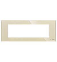Rama decorativa aparataj modular Luxion, cu rama de fixare, 6M, auriu, sticla, Luxion, LXI-GF006G
