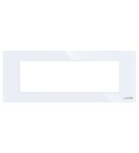 Rama decorativa aparataj modular Luxion, cu rama de fixare, 6M, alb, sticla, Luxion, LXI-GF006W