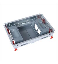 Doza de pardoseala fara capac, Legrand, 2X4M, gri, model 2018, Vertical