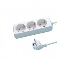 Prelungitor 3 posturi TED, 2P+E, 7 metri, alb, 16A