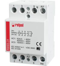 Contactor modular RELPOL, 24VAC, 63A, 3ND+1NI, RIK, 2608205