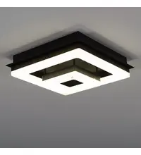 Plafoniera LED Eglo Fradelo 1, 12W, negru-transparent