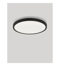 Plafoniera LED Nova Luce Cerium, 24W, CCT 2700/3000/3500/4000/6500K, 2040 lumeni, D29 cm, negru, on/off
