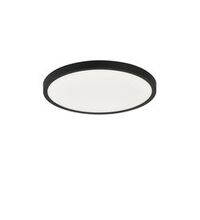 Plafoniera LED Nova Luce Cerium, 24W, CCT 2700/3000/3500/4000/6500K, 2040 lumeni, D29 cm, negru, on/off