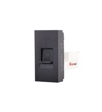 Priza modulara UTP RJ45 Luxion, 1M, negru, LXI-038B
