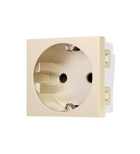 Priza modulara 2P+E Luxion, 2M, auriu, LXI-045G