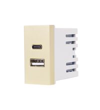Priza modulara USB Luxion, 1M, auriu, LXI-047G