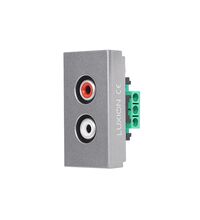 Priza modulara audio Luxion, 1M, argintiu, LXI-068GY