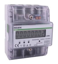 Contor de energie electrica trifazat cu masurare directa, 80A, analogic, 4 module, Noark, 107285