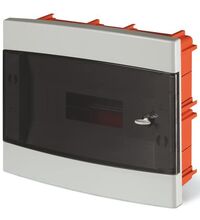 Tablou electric PVC, 12 module, incastrat, usa transparenta, Scame, IP40, 675.2012B