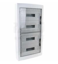 Tablou electric ABS, 72 module, aplicat, Tracon, IP40, cu usa transparenta, EDFKS-18/4