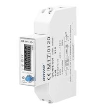 Contor de energie electrica monofazat cu masurare directa, 100A, 1 modul, digital, Orno, OR-WE-514