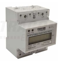 Contor de energie electrica monofazat cu masurare indirecta, 5A, 7 module, digital, Tracon, TVO-F1-CT
