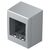 Doza de aparataj modular TEM, 2M, aplicata, argintiu, IP20, Cubo, AC21ES