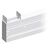Piesa de fixare ''L'' tip usor pentru canal cablu aluminiu TEM, 400x165x65mm, alba