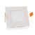 Spot LED, tip panel, incastrat, patrat, alb, 3W, 4000K, IP20, V-TAC, SKU 6296