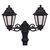 Stalp iluminat exterior gradina ornamental, tip felinar, negru, 2.09ml, 2X8.5W, cu intrerupator, Fumagalli, Anna
