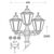 Stalp iluminat exterior gradina ornamental, tip felinar, negru, 2.60ml, 3X8.5W, cu intrerupator, Fumagalli, Anna