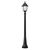 Stalp iluminat exterior gradina ornamental, tip felinar, negru, 2.25ml, 30W, cu intrerupator, Fumagalli, Noemi
