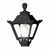 Stalp iluminat exterior gradina ornamental, tip felinar, negru, 2.15ml, 2X8.5W, cu intrerupator, Fumagalli, Golia