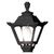 Stalp iluminat exterior gradina ornamental, tip felinar, negru, 2.25ml, 4X8.5W, cu intrerupator, Fumagalli, Golia