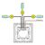 Intrerupator triplu Touch Luxus-Time, incastrat, auriu, IP20, P-703-13