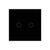 Panou intrerupator dublu TOUCH, sticla, negru, Luxion