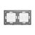 Panou intrerupator dublu+simplu TOUCH, sticla, alb, Luxion