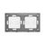 Panou intrerupator dublu+dublu TOUCH, sticla, auriu, Luxion