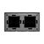 Panou intrerupator triplu+dublu TOUCH, sticla, negru, Luxion