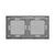 Panou intrerupator triplu+dublu TOUCH, sticla, gri, Luxion