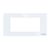 Rama decorativa aparataj modular Luxion, cu rama de fixare, 4M, alb, sticla, Luxion, LXI-GF004W
