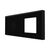 Panou intrerupator simplu+priza simpla TOUCH, sticla, negru, Luxion